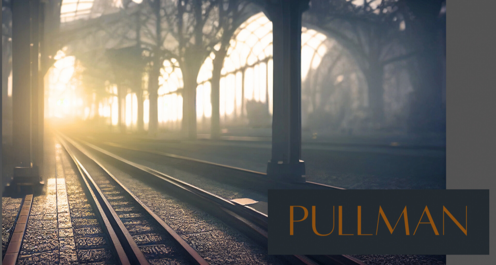 Pullman magazine sunlit railway station masthead